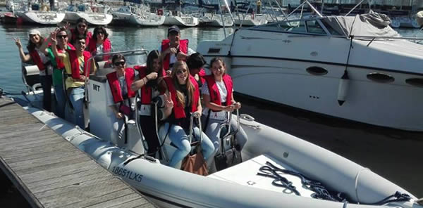 passeio barco speedboat lisboa